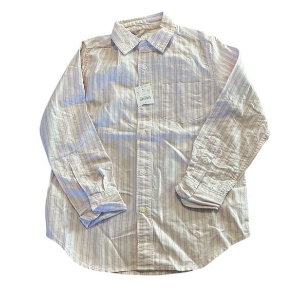 Crewcuts Boys Striped Button-Up Shirt Size 8 Long Sleeve Casual - Picture 1 of 6